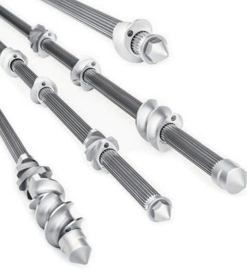 10 - вал штрангпресса Дя 120мм, двойные элементы штрангпресса винта длина 500 до 9000мм